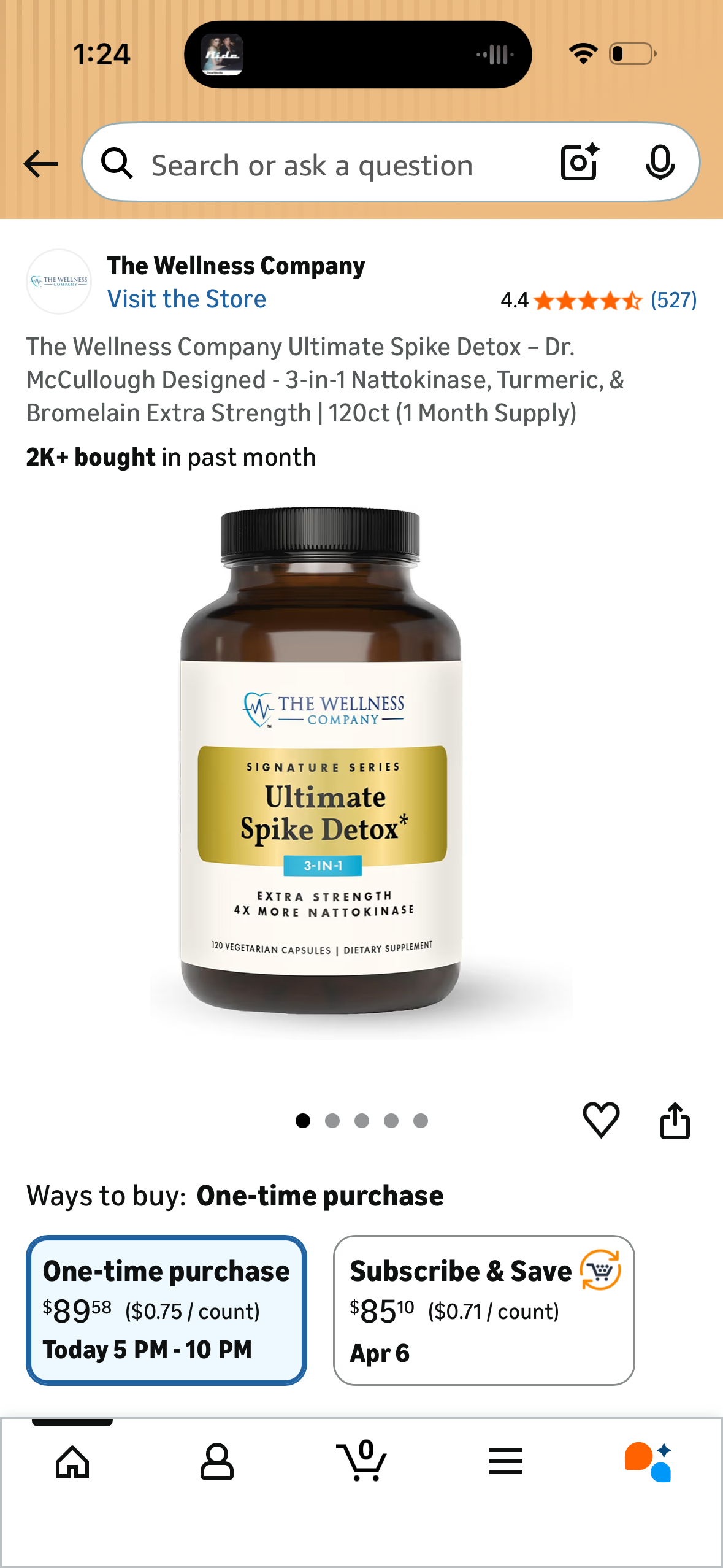 The Wellness Company Ultimate Spike Detox – Dr. McCullough Designed - 3-in-1 Nattokinase, Turmeric, & Bromelain Extra Strength | 120ct (1 Month Supply)