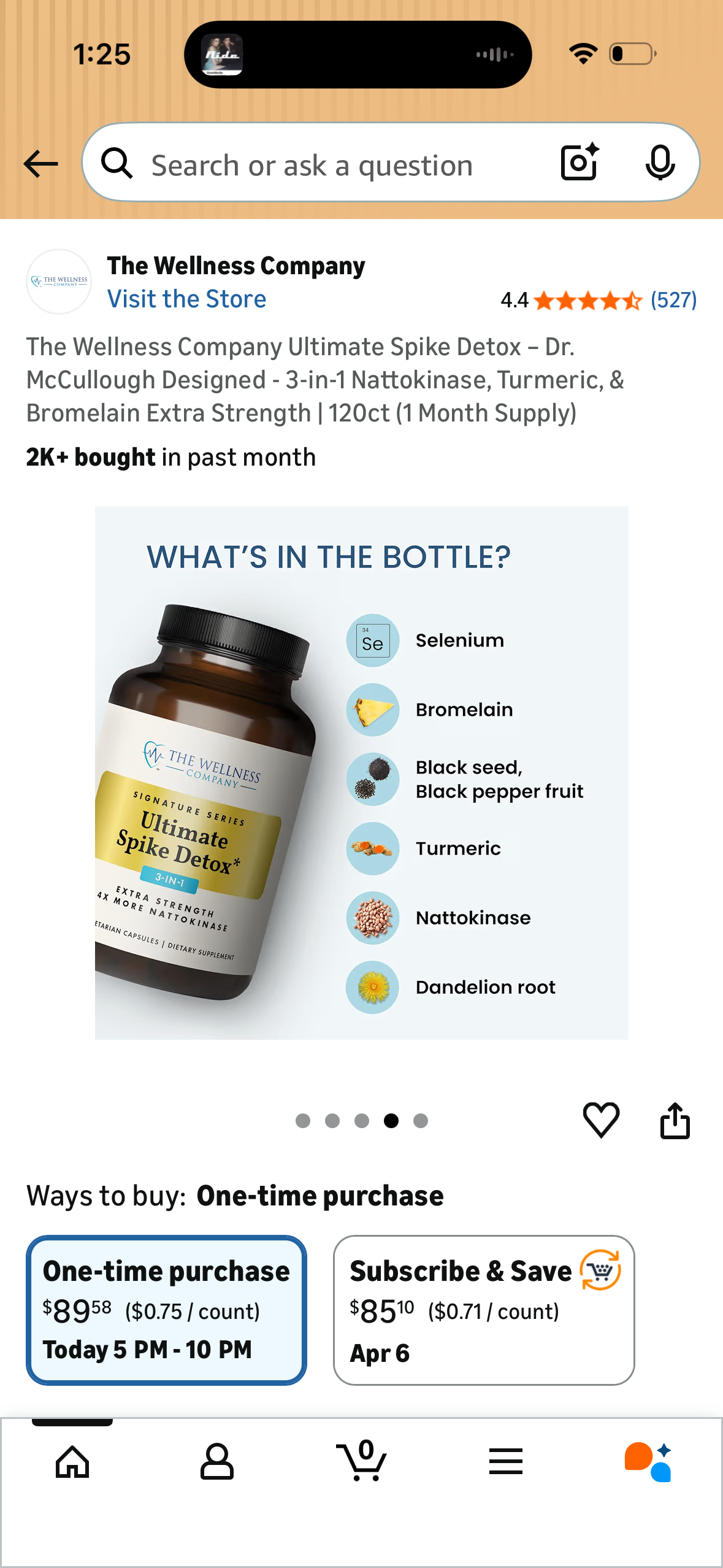 The Wellness Company Ultimate Spike Detox – Dr. McCullough Designed - 3-in-1 Nattokinase, Turmeric, & Bromelain Extra Strength | 120ct (1 Month Supply)