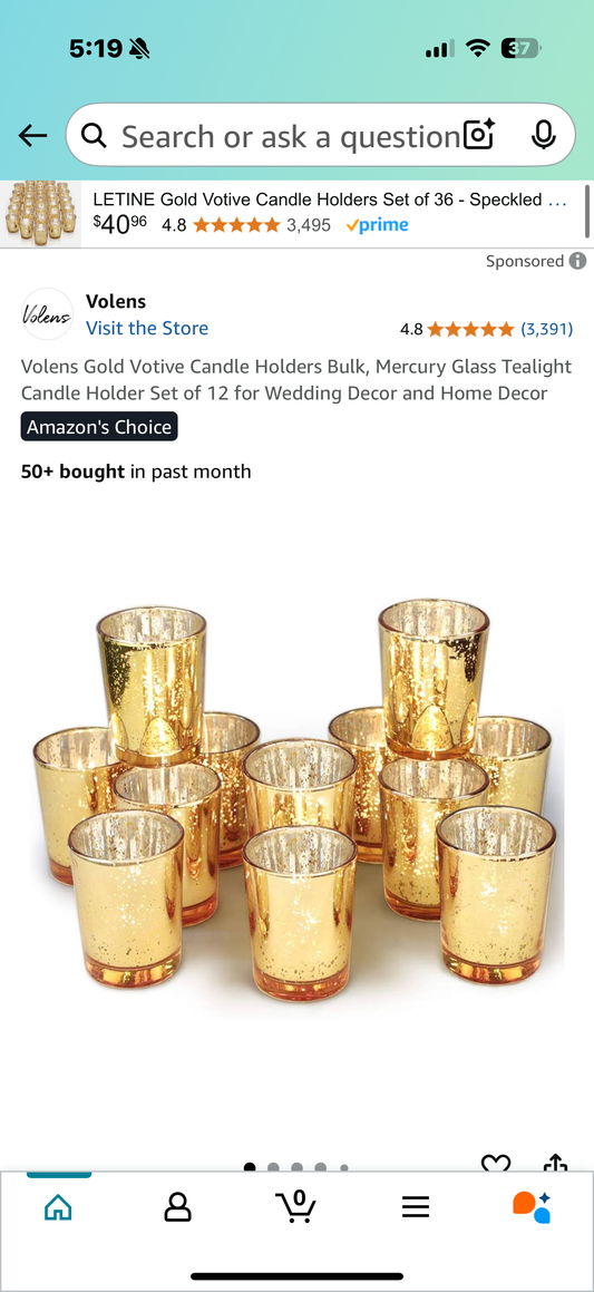 Candle Holders Glass Tea Light Candle Holder Bulk for Wedding Decor Home Decor Birthday Party Atmosphere Glass Gold SED Sliver 12PCS (Gold)