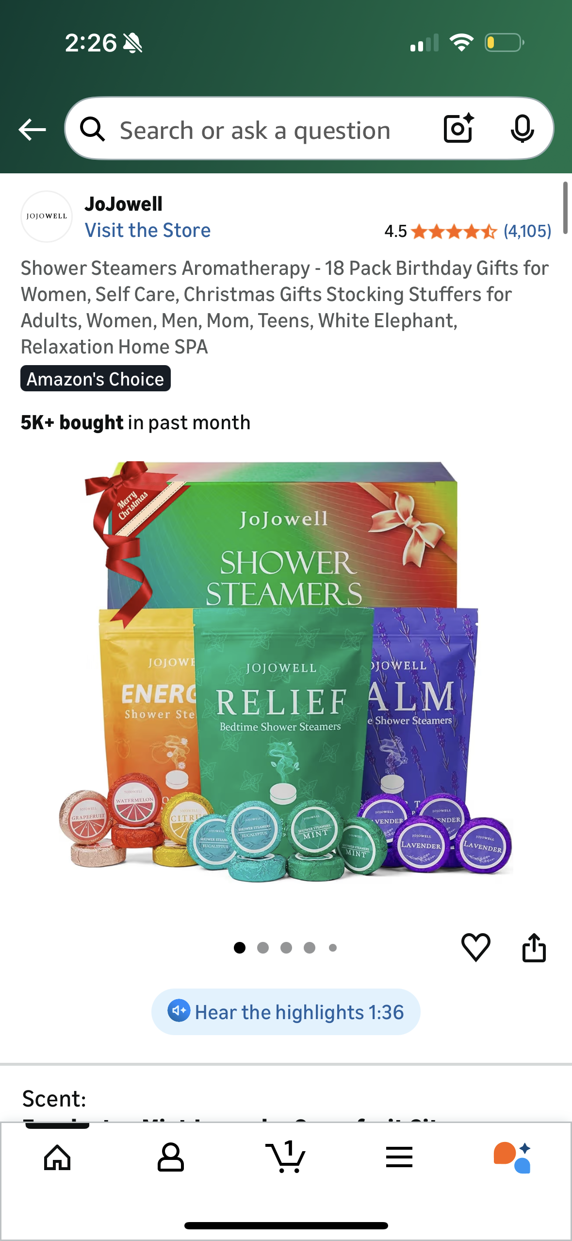 Shower Steamers Aromatherapy - 18 Pack Birthday Gifts for Women, Self Care, Christmas Gifts Stocking Stuffers for Adults, Women, Men, Mom, Teens, White Elephant, Relaxation Home SPA