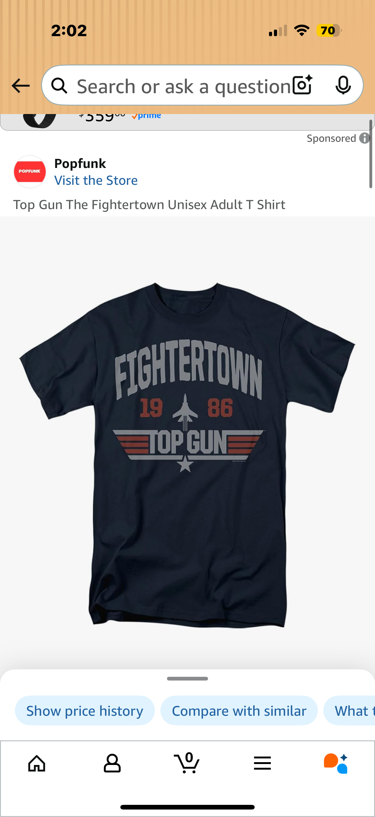 Top Gun The Fightertown Unisex Adult T Shirt (Size XL)