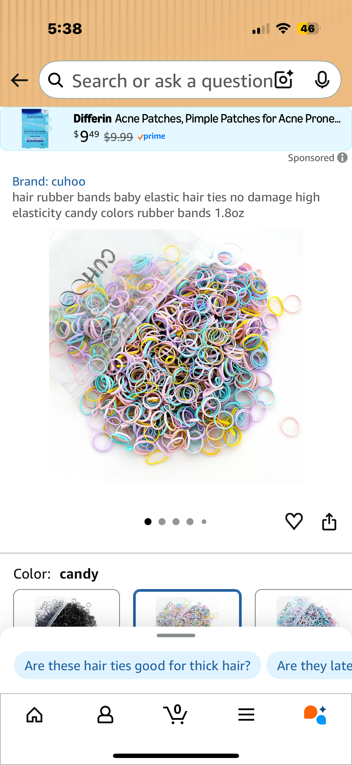 hair rubber bands baby elastic hair ties no damage high elasticity candy colors rubber bands 1.8oz