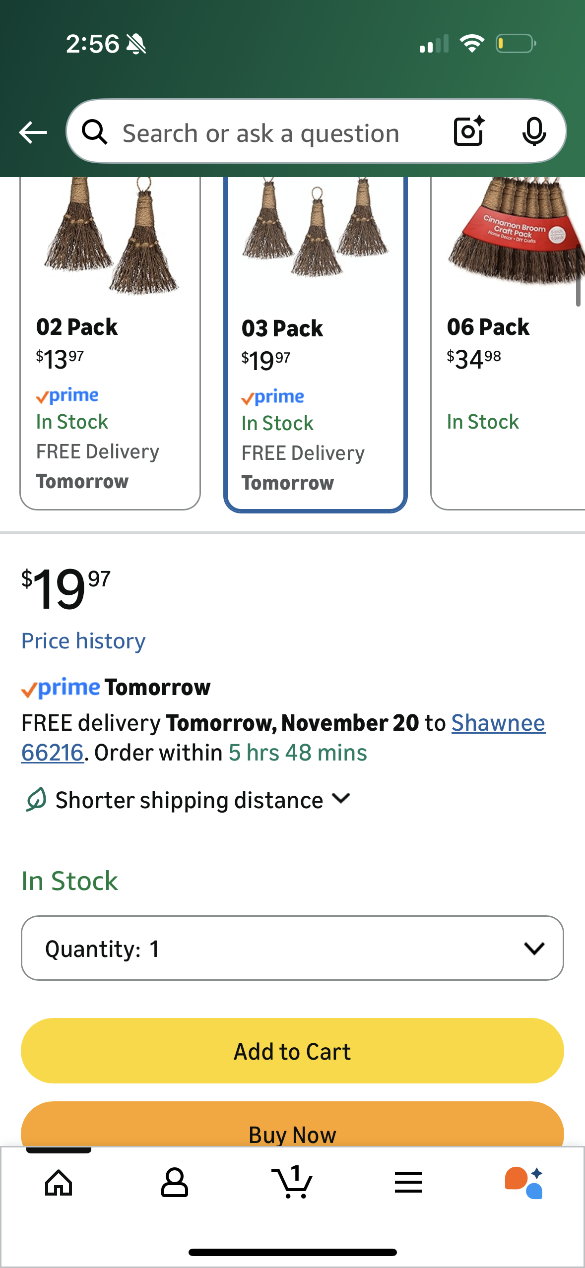 Cinnamon Broom - Cinnamon Scented 6in (3 Pack) Mini Broomsticks - Decorative Broom for Door Protection