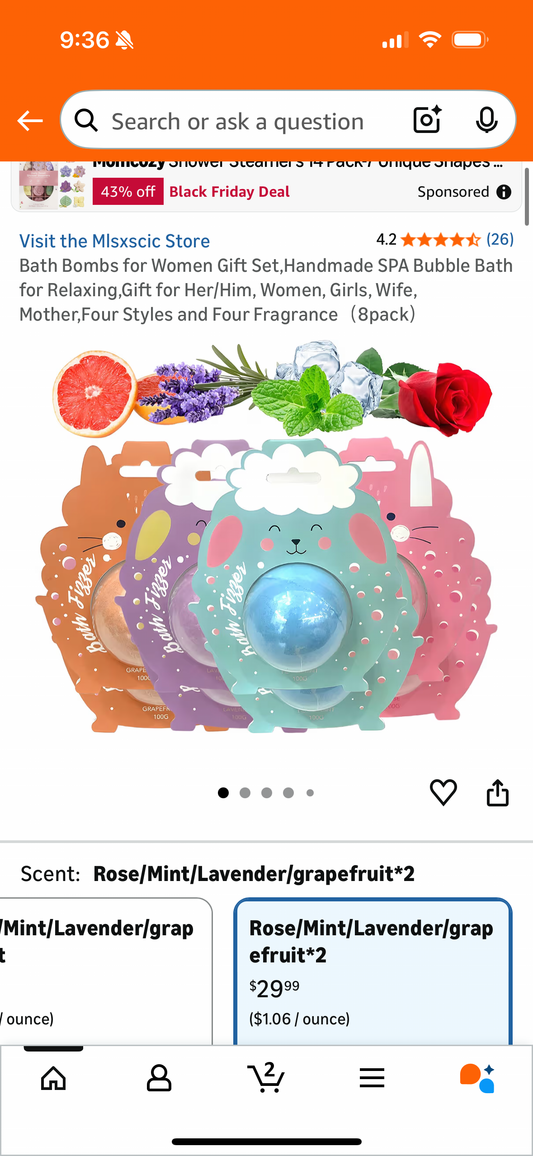 Bath Bombs for Women Gift Set,Handmade SPA Bubble Bath for Relaxing,Gift for Her/Him, Women, Girls, Wife, Mother,Four Styles and Four Fragrance（8pack）