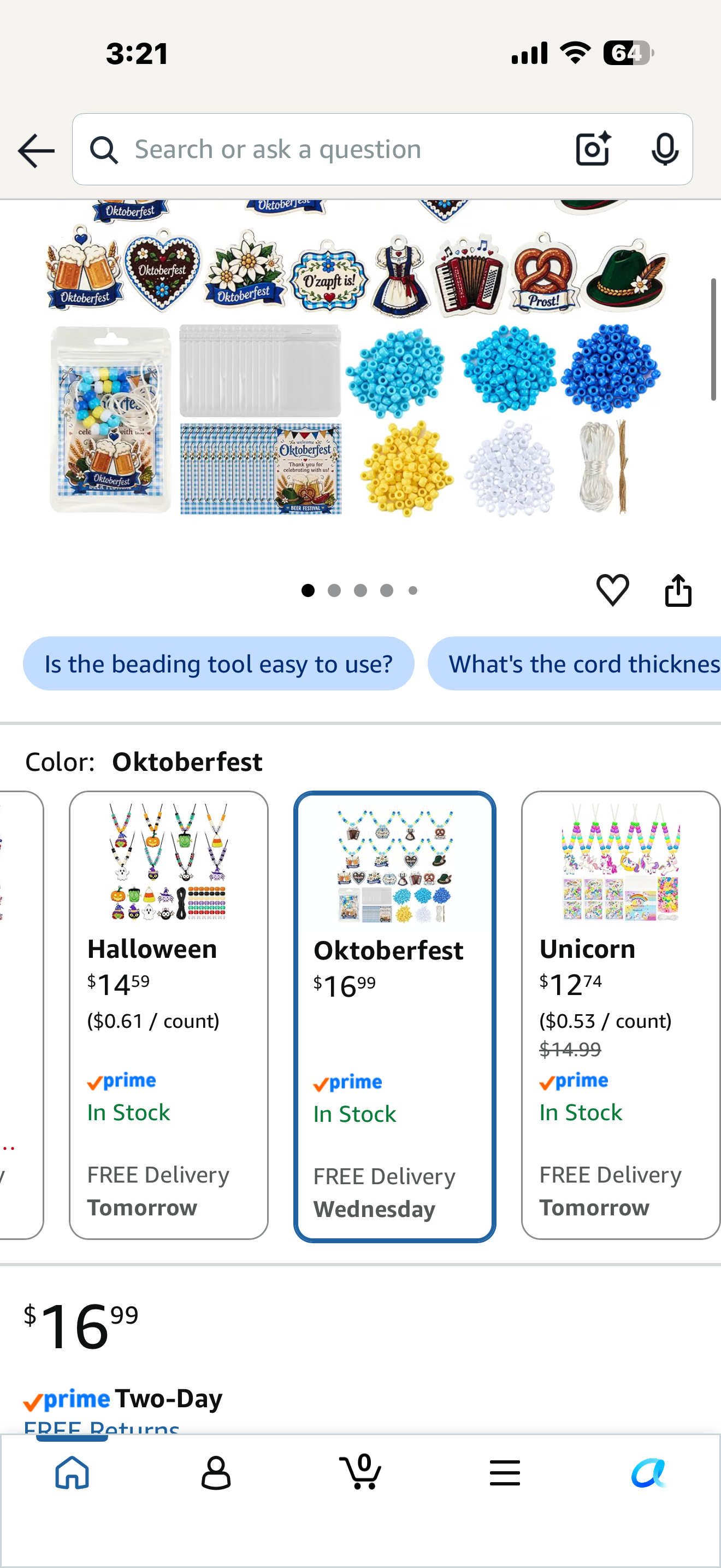 Bafeil 24 Set Oktoberfest Party Favors Bead Necklaces DIY Craft Kit
