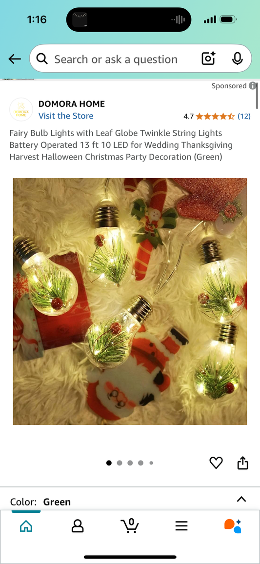 kiskick Luminous Christmas LED Ornaments - Increase Atmosphere with Rope, High Brightness Hanging Decorative Plant Transparent Christmas Tree Decorations for Christmas