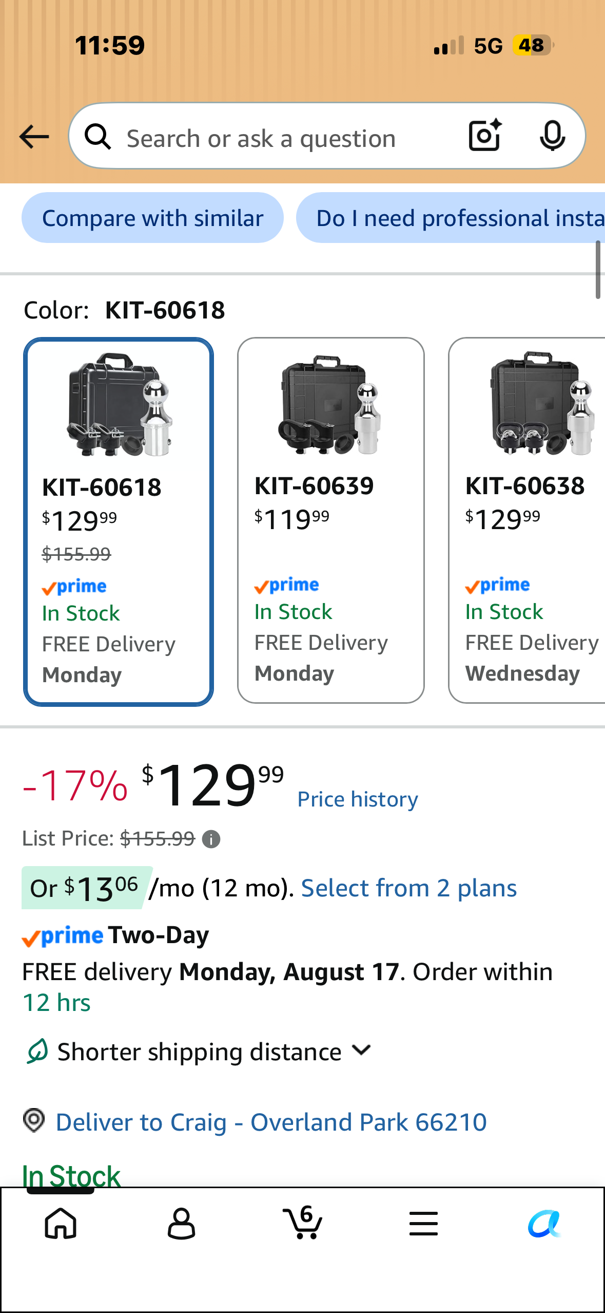 60618 Puck System Gooseneck Hitch Ball Kit, for 2013-2024 Dodge RAM 2500 3500, 2-5/16 Inch Gooseneck Ball for Truck Bed with 2 Gooseneck Safety Chain Anchors 38000 lbs GTW/ 7500 lbs VTW