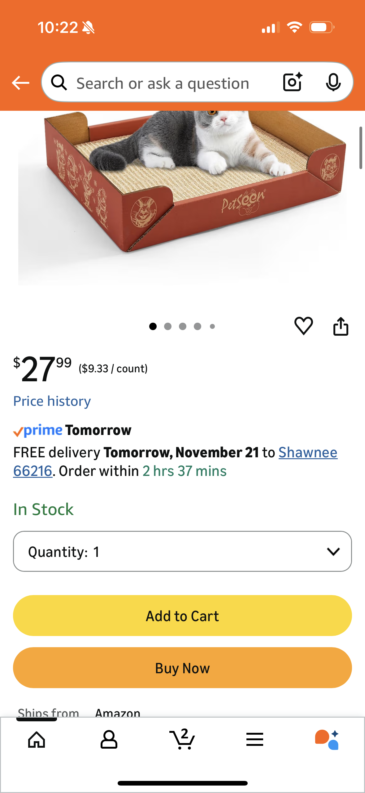 Cat Scratching Board, Corrugated Cardboard with Sisal Pad, 3 in1 Cat Scratch Pad with Box, Cardboard Scratch Boxes for Large Sized Cats, Cat Scratchers for of Indoor Cats