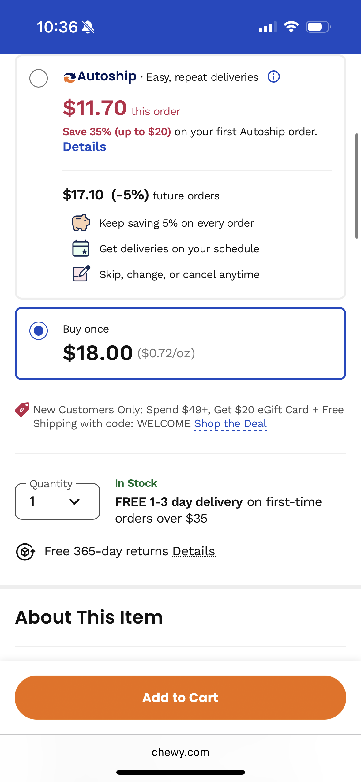 Beefeaters Oven Baked Munchy Chicken Dumbells Dog Treat