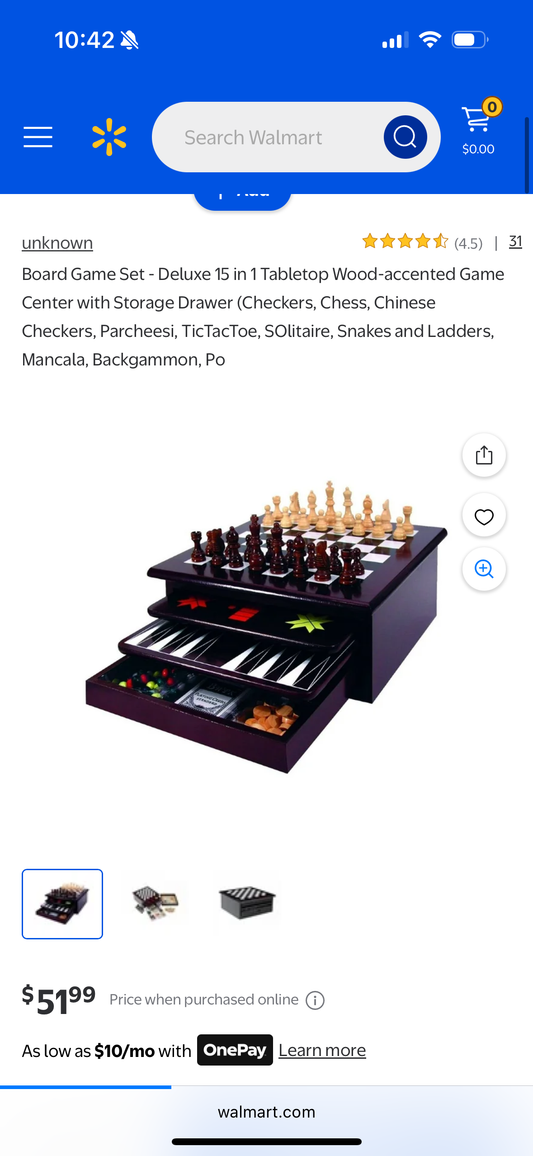 Board Game Set - Deluxe 15 in 1 Tabletop Wood-accented Game Center with Storage Drawer (Checkers, Chess, Chinese Checkers, Parcheesi, TicTacToe, SOlitaire, Snakes and Ladders, Mancala, Backgammon, Po