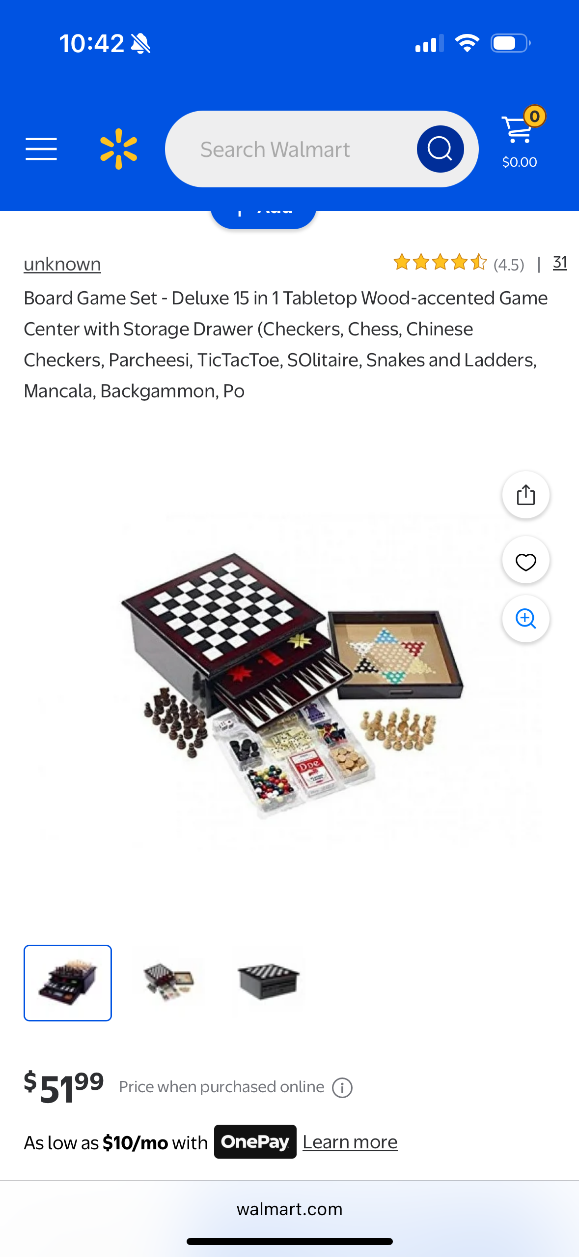 Board Game Set - Deluxe 15 in 1 Tabletop Wood-accented Game Center with Storage Drawer (Checkers, Chess, Chinese Checkers, Parcheesi, TicTacToe, SOlitaire, Snakes and Ladders, Mancala, Backgammon, Po