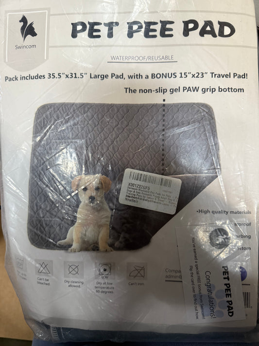 Pet Pee Pad 35”x31” plus bonus travel pad