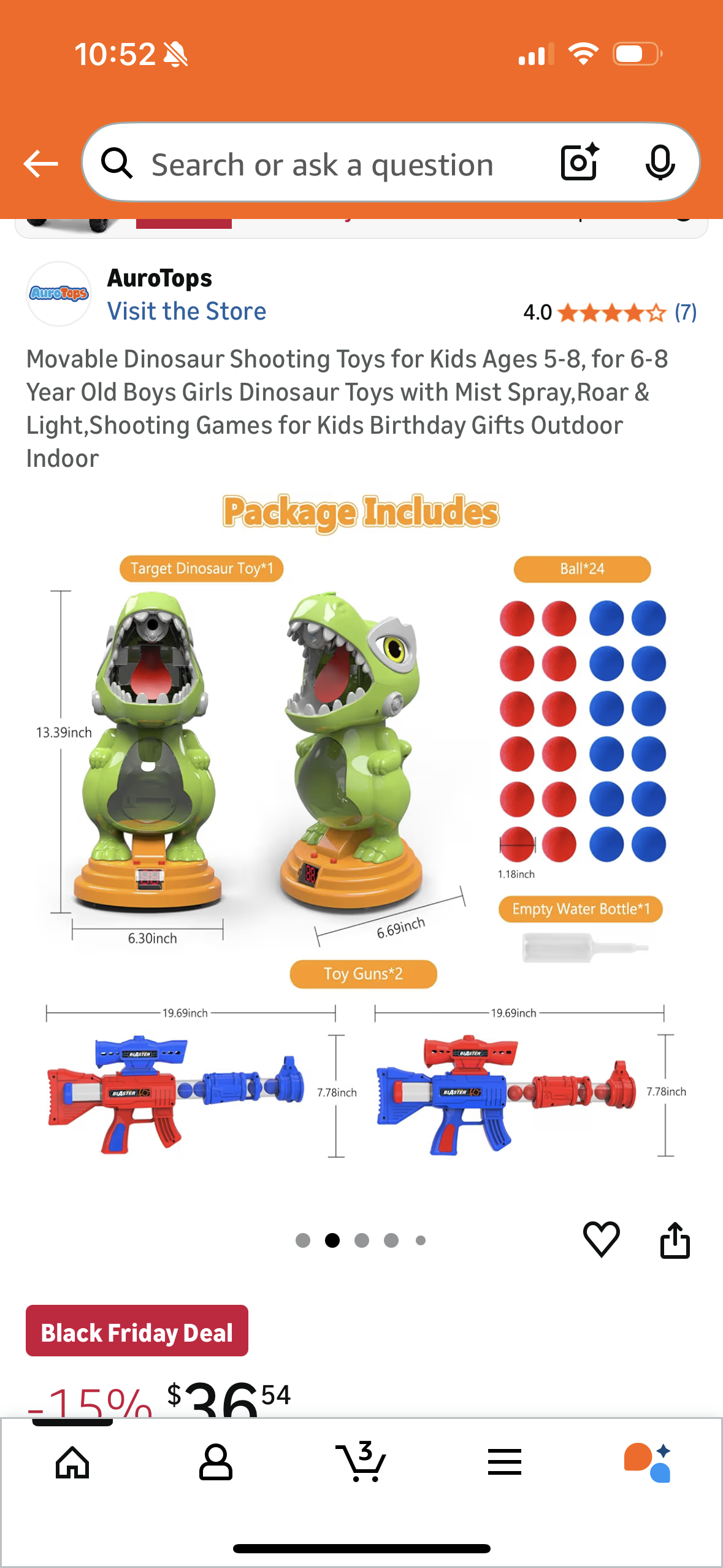 Movable Dinosaur Shooting Toys for Kids Ages 5-8, for 6-8 Year Old Boys Girls Dinosaur Toys with Mist Spray,Roar & Light,Shooting Games for Kids Birthday Gifts Outdoor Indoor