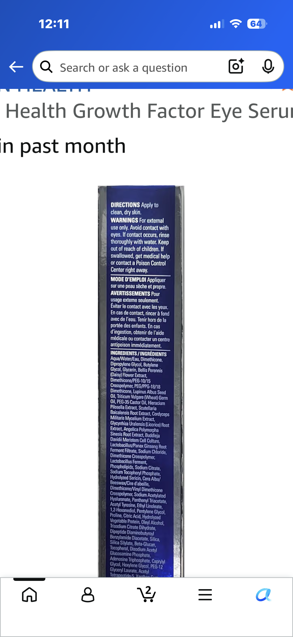 ZOSH ZO Luxury Skin Health Growth Factor Eye Serum, 0.5 Fl Oz