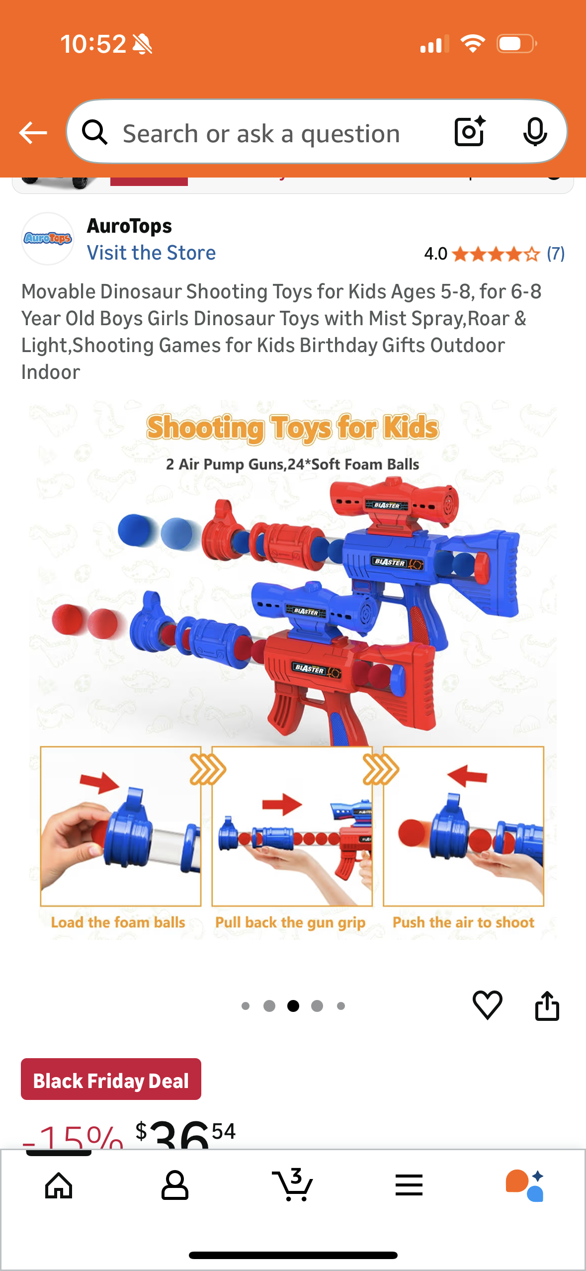 Movable Dinosaur Shooting Toys for Kids Ages 5-8, for 6-8 Year Old Boys Girls Dinosaur Toys with Mist Spray,Roar & Light,Shooting Games for Kids Birthday Gifts Outdoor Indoor