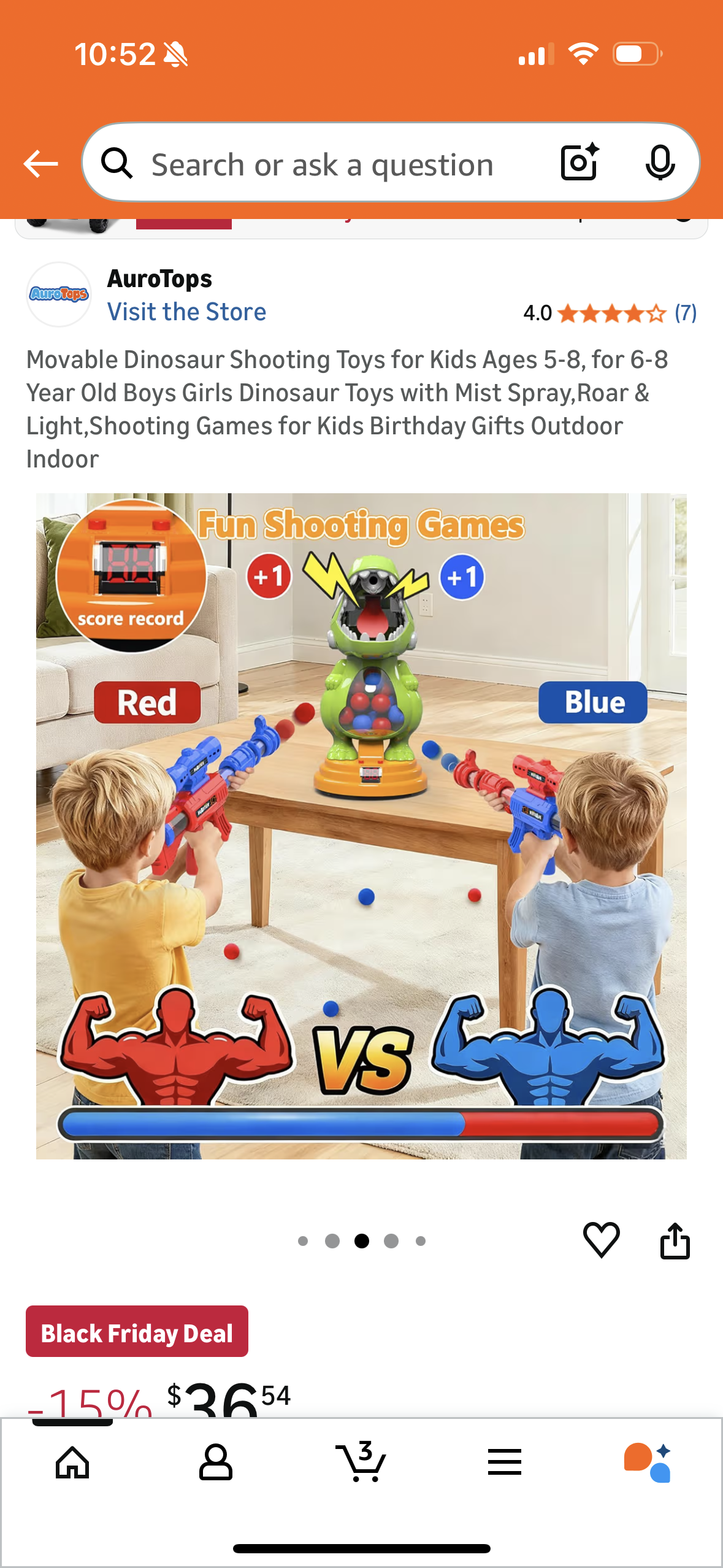 Movable Dinosaur Shooting Toys for Kids Ages 5-8, for 6-8 Year Old Boys Girls Dinosaur Toys with Mist Spray,Roar & Light,Shooting Games for Kids Birthday Gifts Outdoor Indoor