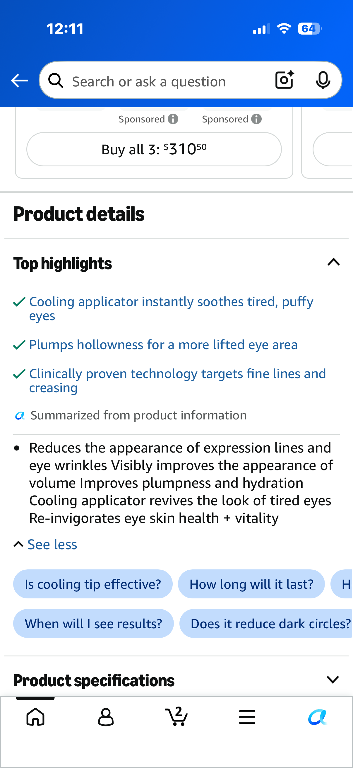 ZOSH ZO Luxury Skin Health Growth Factor Eye Serum, 0.5 Fl Oz