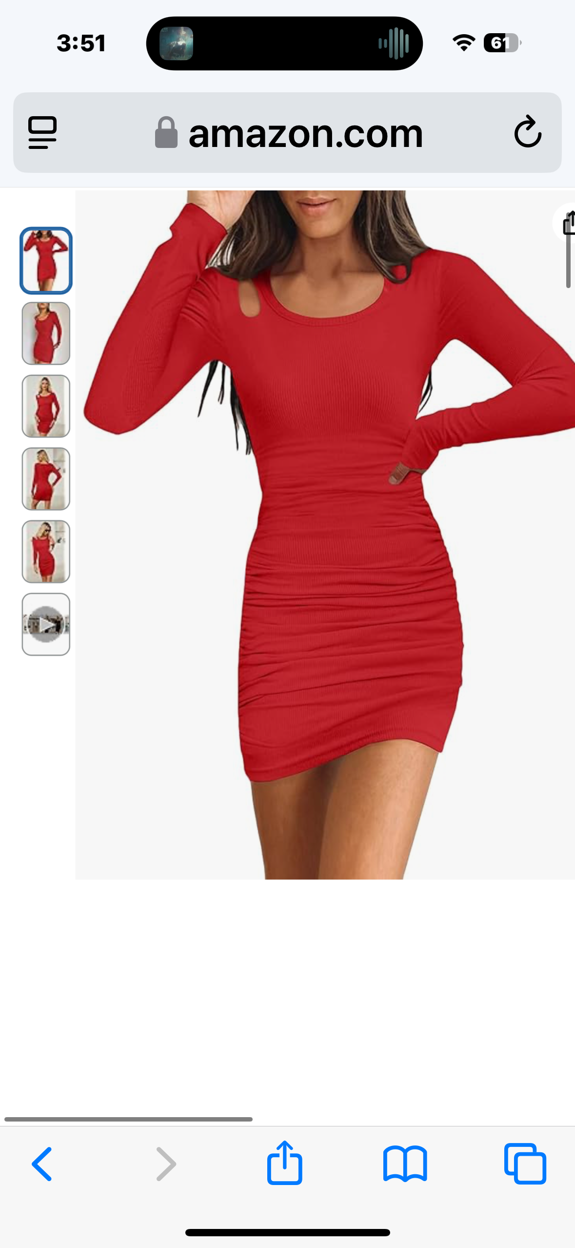 YESTTO Women's Ribbed Cutout Long Sleeve Dress Crew Neck Bodycon Sexy Cocktail Mini Dresses Size XXL