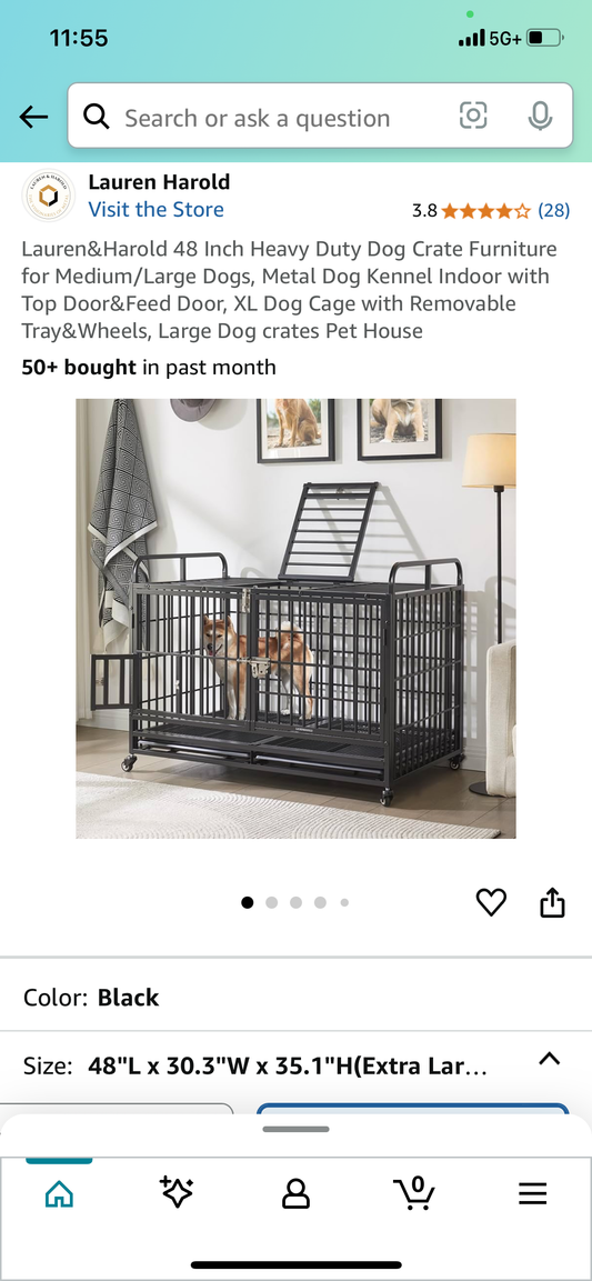 New - Heavy Duty Dog Crate 48" (R489)