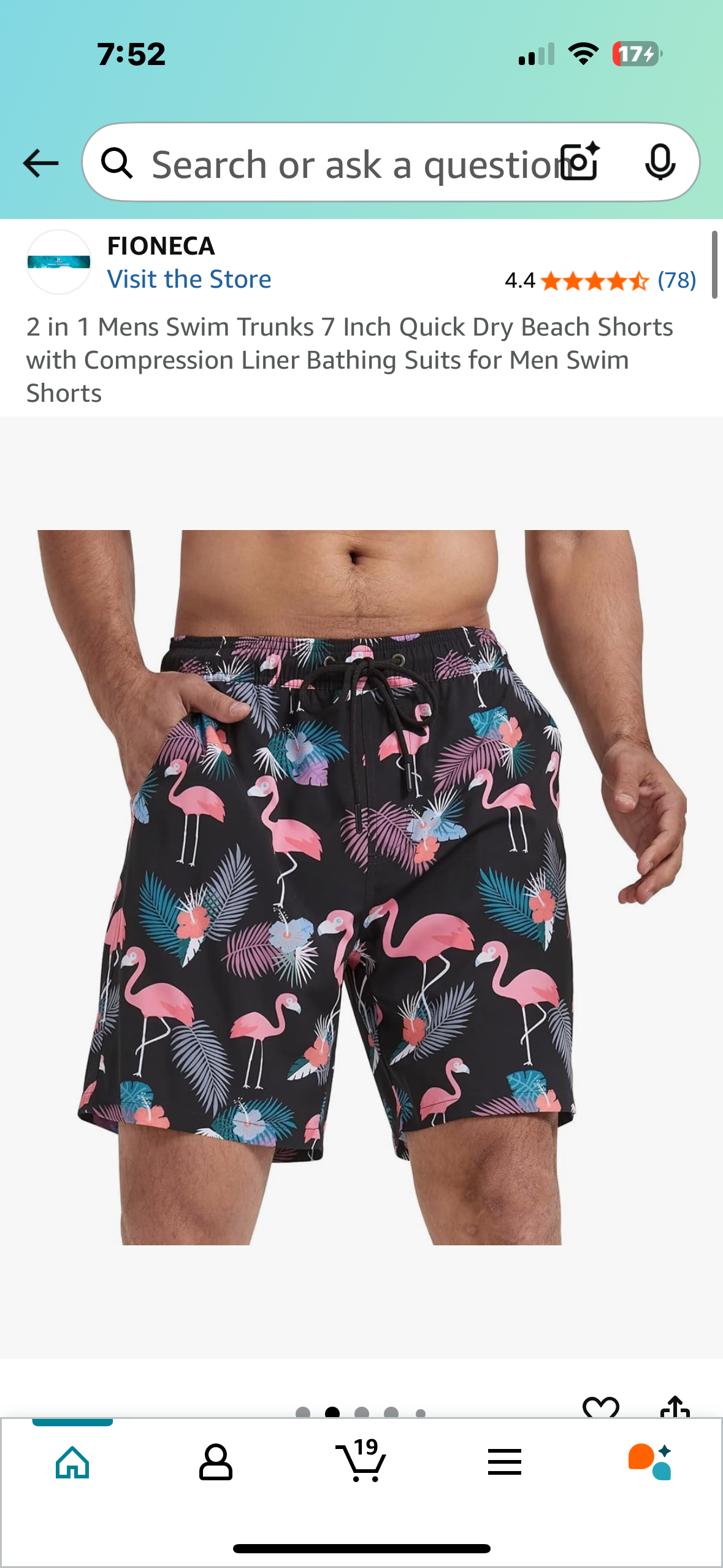 2 in 1 Mens Swim Trunks 7 Inch Quick Dry Beach Shorts with Compression Liner Bathing Suits for Men Swim Shorts (Size XL)