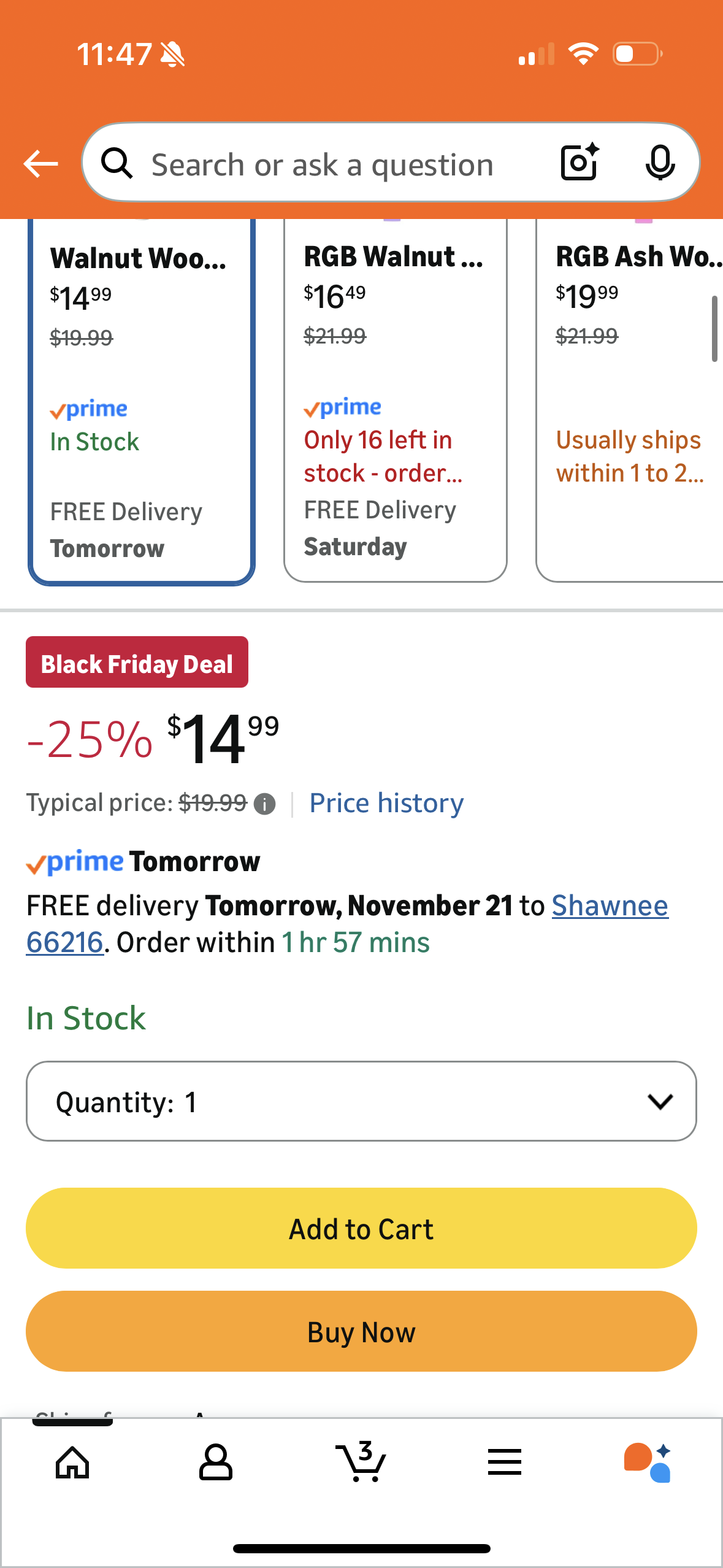 LANDGOO Wooden Motion Sensor Night Lights Magnet Body Sensor Hallway Night Lights Rechargeable Led Light Portable Stairway Wall Sconce Battery Powered Cabinet Lights (Walnut Wood 1PC)