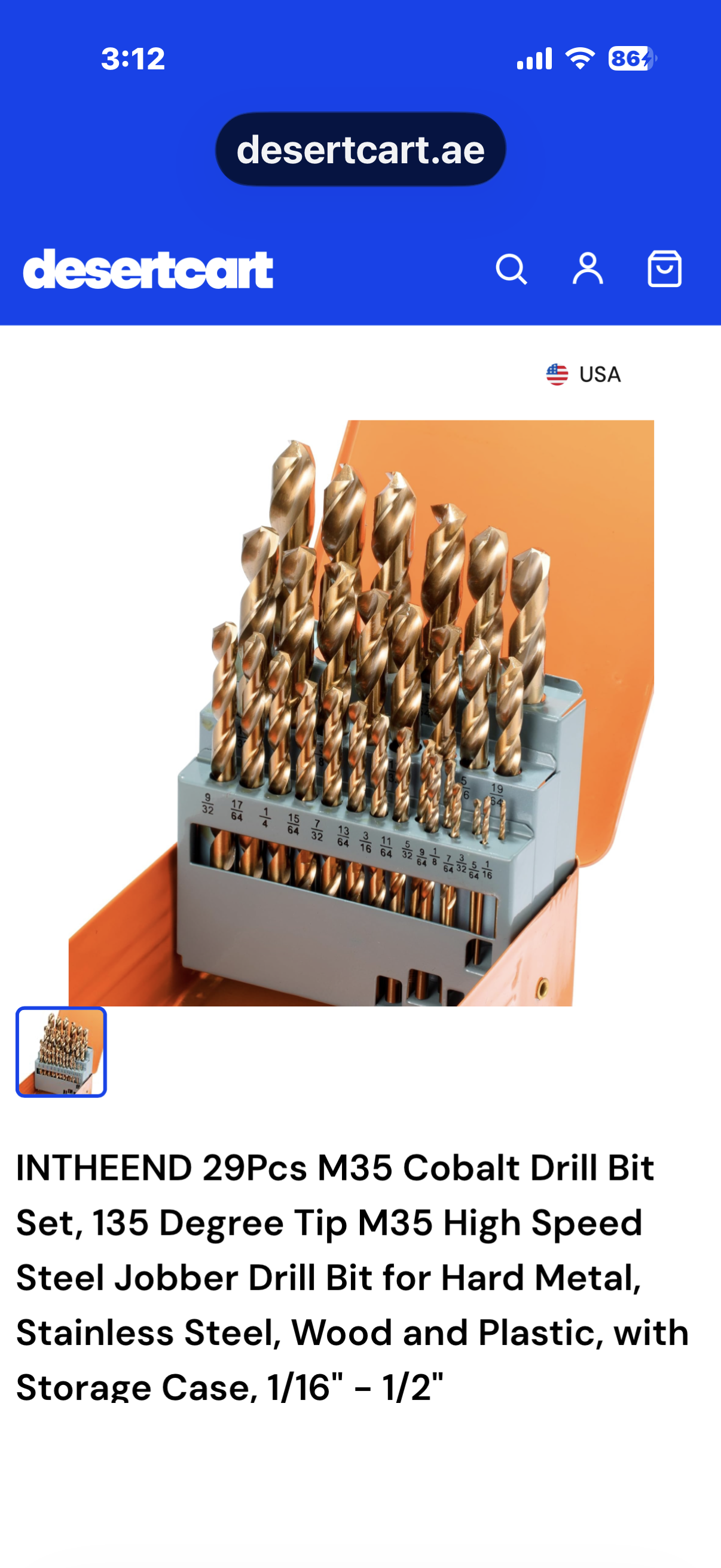 INTHEEND 29Pcs M35 Cobalt Drill Bit Set, 135 Degree Tip M35 High Speed Steel Jobber Drill Bit for Hard Metal, Stainless Steel, Wood and Plastic, with Storage Case, 1/16" - 1/2"