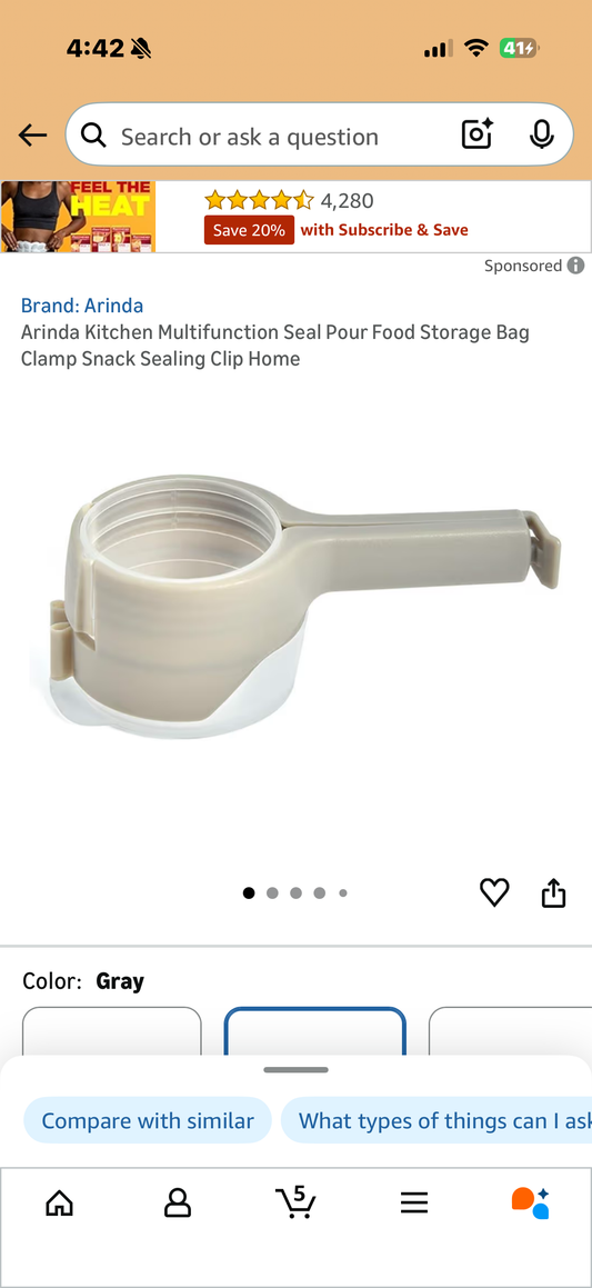 Kitchen Multifunction Seal Pour Food Storage Bag Clamp Snack Sealing Clip Home