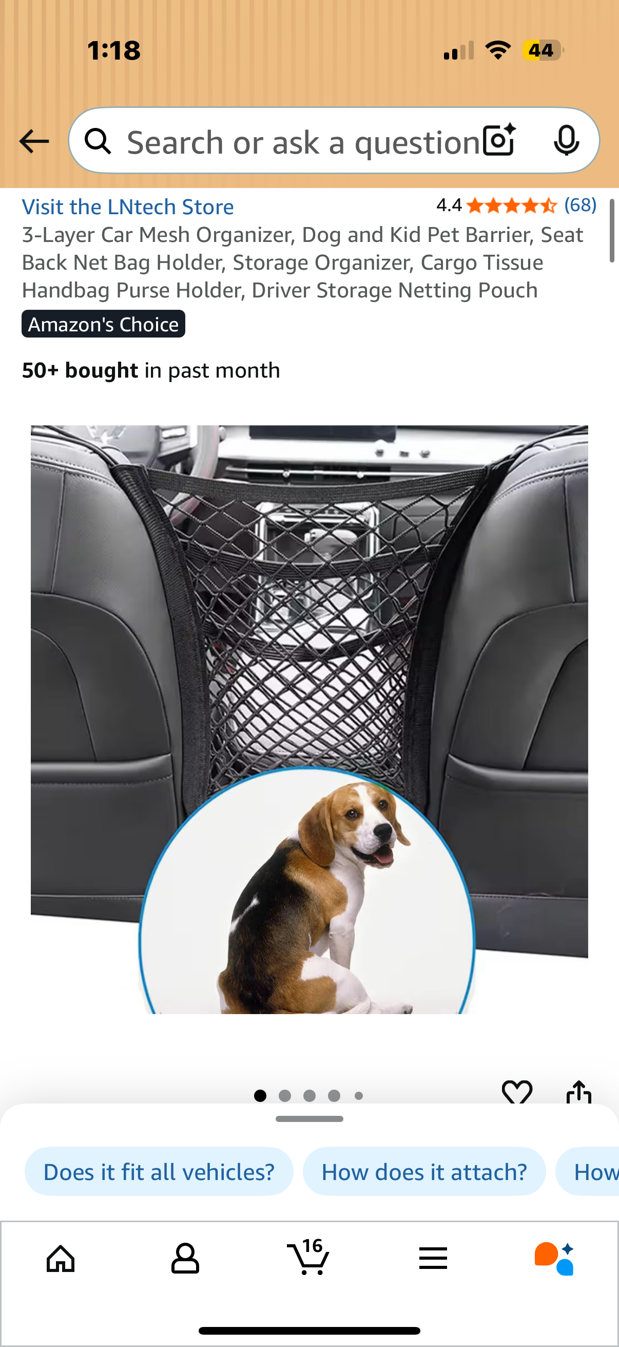 3-Layer Car Mesh Organizer, Dog and Kid Pet Barrier, Seat Back Net Bag Holder, Storage Organizer, Cargo Tissue Handbag Purse Holder, Driver Storage Netting Pouch