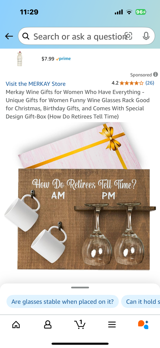 Coffee and Wine Rack How Do Retirees Tell Time