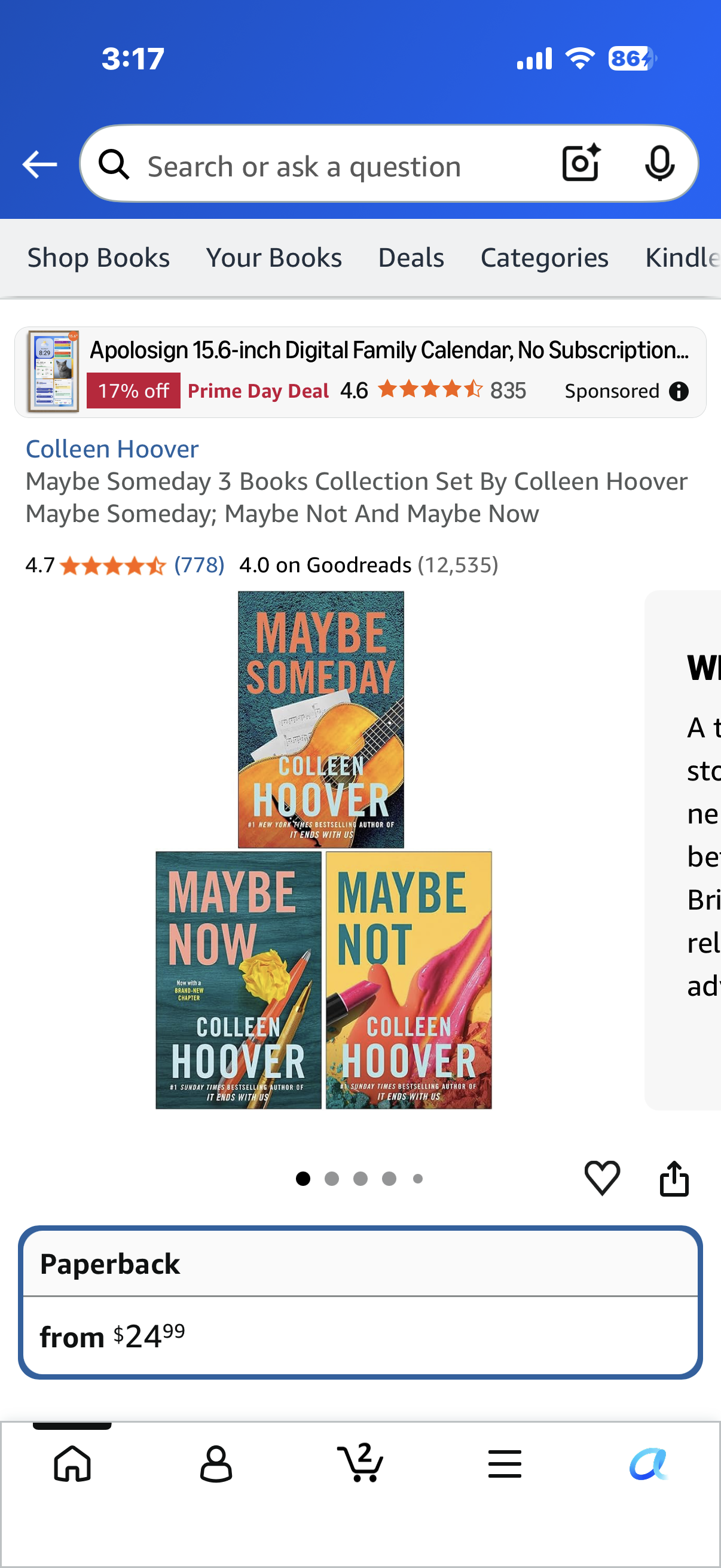 Maybe Someday 3 Books Collection Set By Colleen Hoover Maybe Someday; Maybe Not And Maybe Now