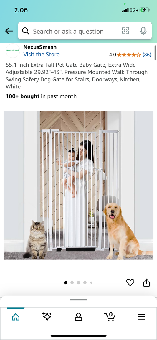 New - Extra Tall Safety Gate 55.1" (R492)