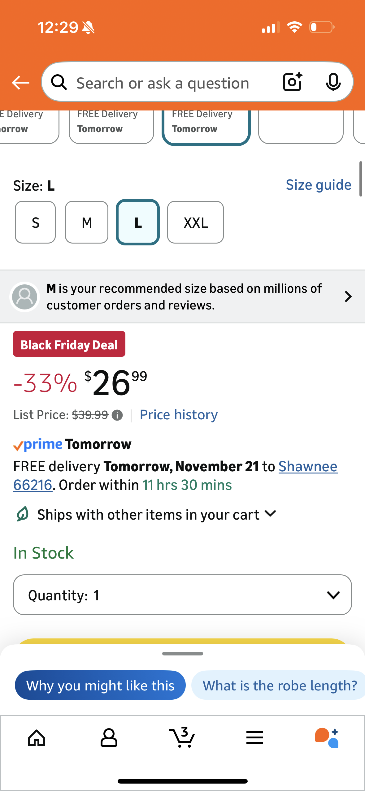 Turkish Linen Waffle Knit Lightweight Kimono Spa & Bath Robes for Women - Quick Dry - Soft (Size Large)