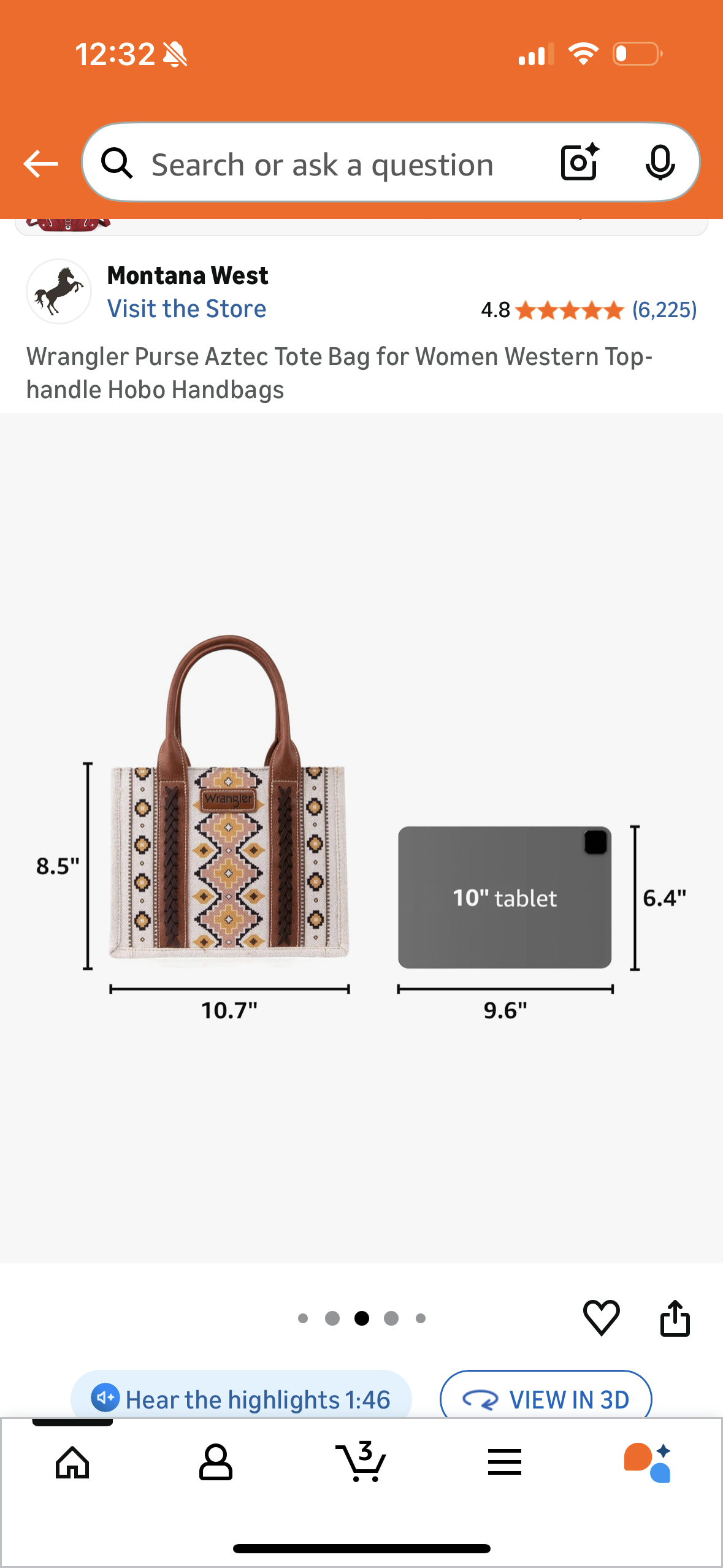 Wrangler Purse Aztec Tote Bag for Women Western Top-handle Hobo Handbags