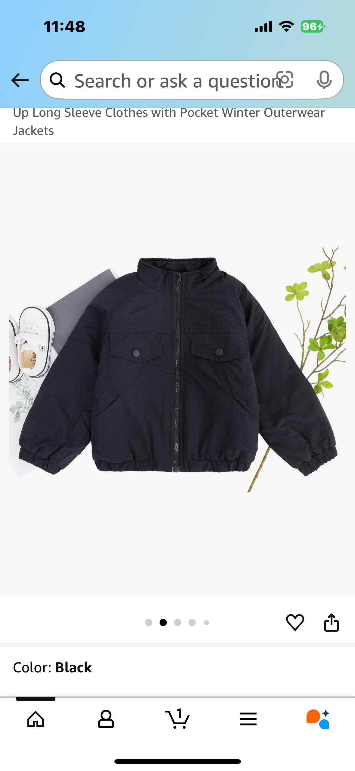 Boys Winter Coat Lightweight Lined Padded Warm Zip Up Long Sleeve Clothes with Pocket Winter Outerwear Jackets