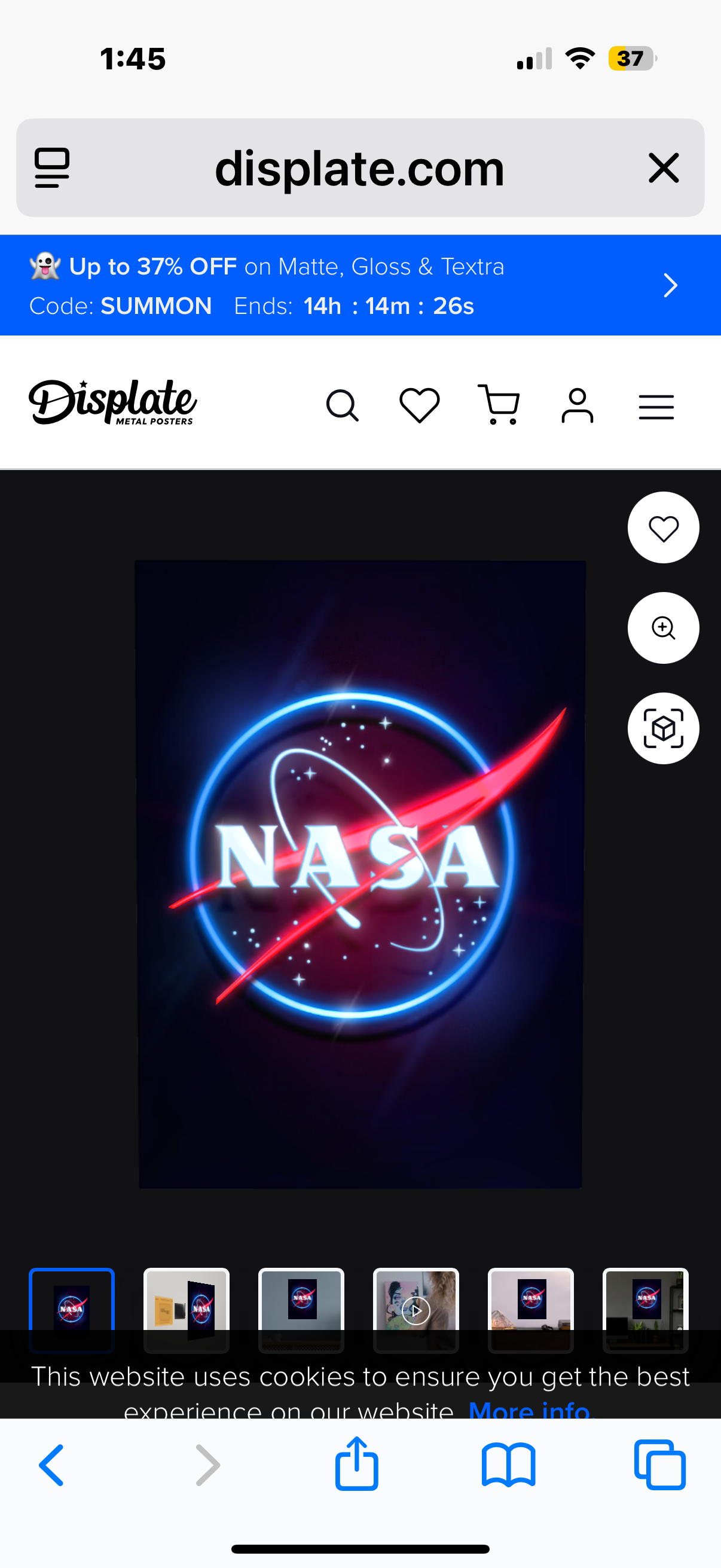 NASA neon sign
