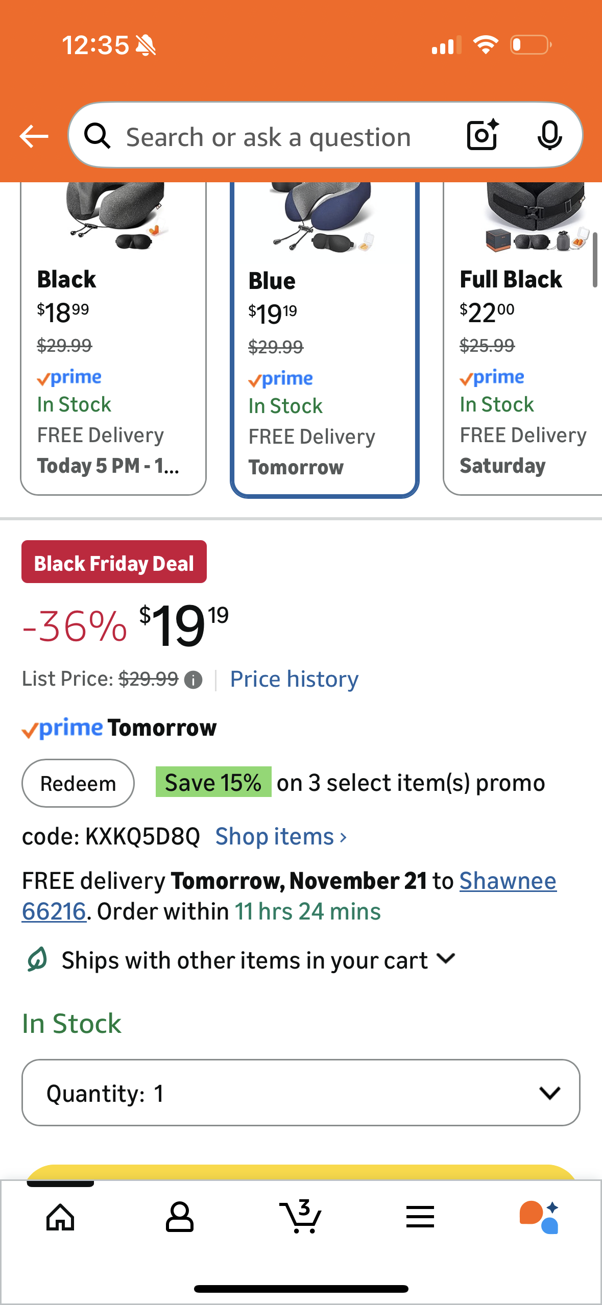 MLVOC Travel Pillow 100% Pure Memory Foam Neck Pillow, Comfortable & Breathable Cover, Machine Washable, Airplane Travel Kit with 3D Contoured Eye Masks, Earplugs, and Luxury Bag, Standard (Blue)