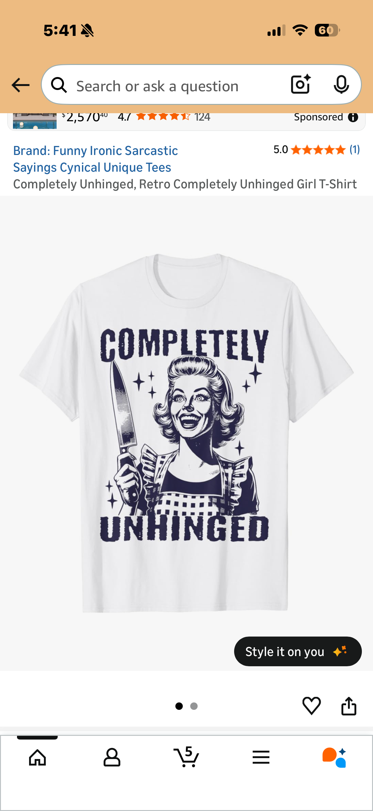 Completely Unhinged White Unisex Short Sleeve T-shirt