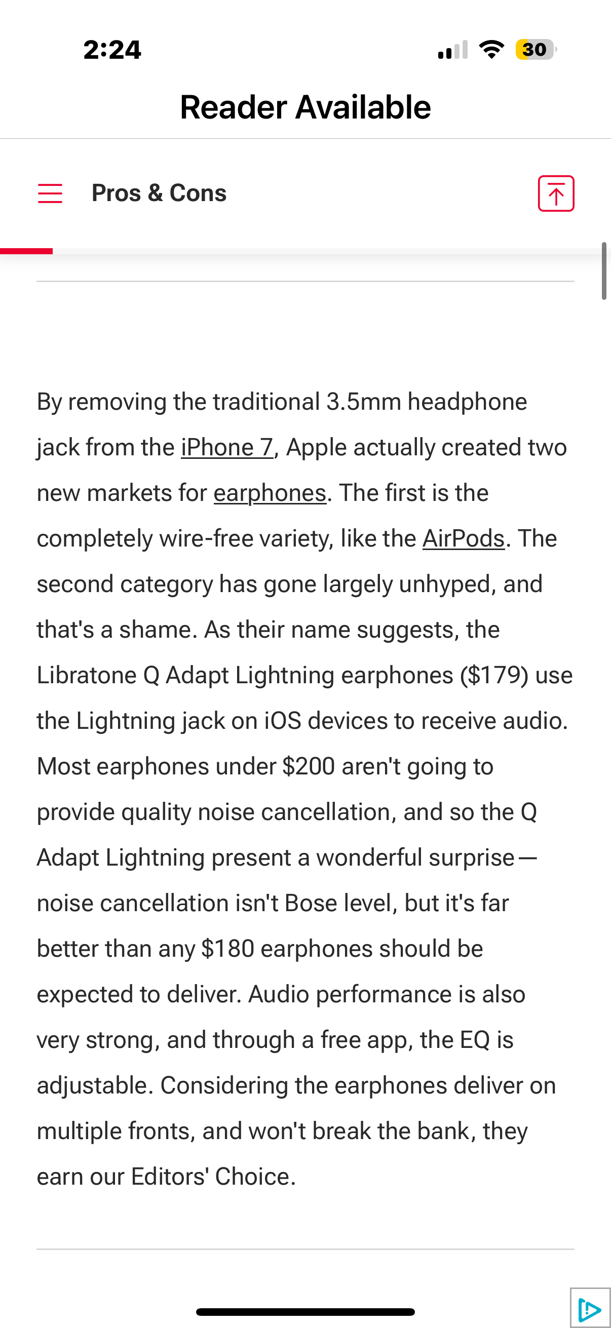 Libratone Q Adapt Anc In-Ear Lightning - Schwarz