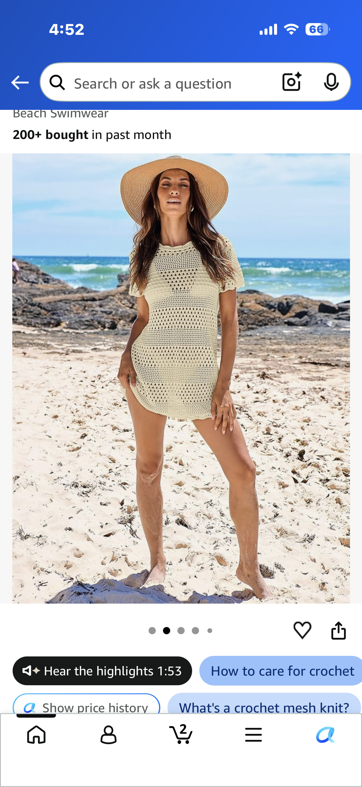 ANRABESS Women's Swimsuit Cover Ups, Mesh Knit Crochet Hollow Out, Bathing Suit for Summer Vacation, Beach Swimwear