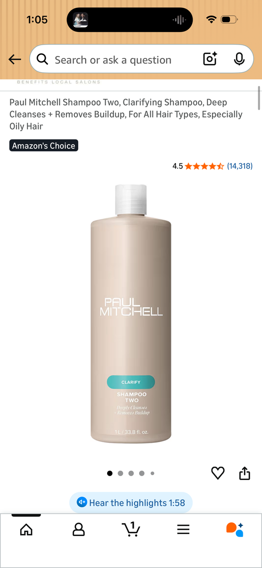 Paul Mitchell Shampoo Two, Clarifying Shampoo, Deep Cleanses + Removes Buildup, For All Hair Types, Especially Oily Hair