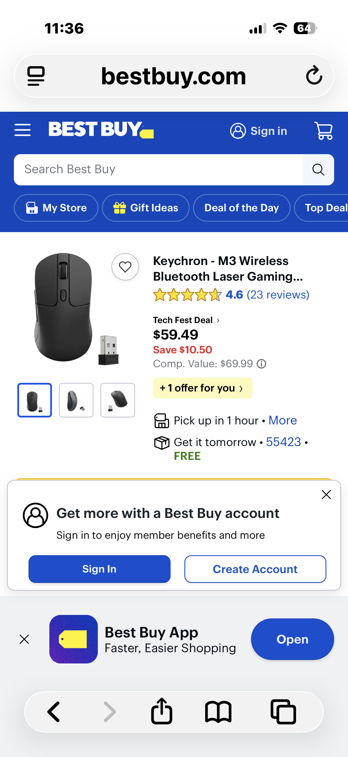 Key M3 WL Computer Mouse BK M3-A1