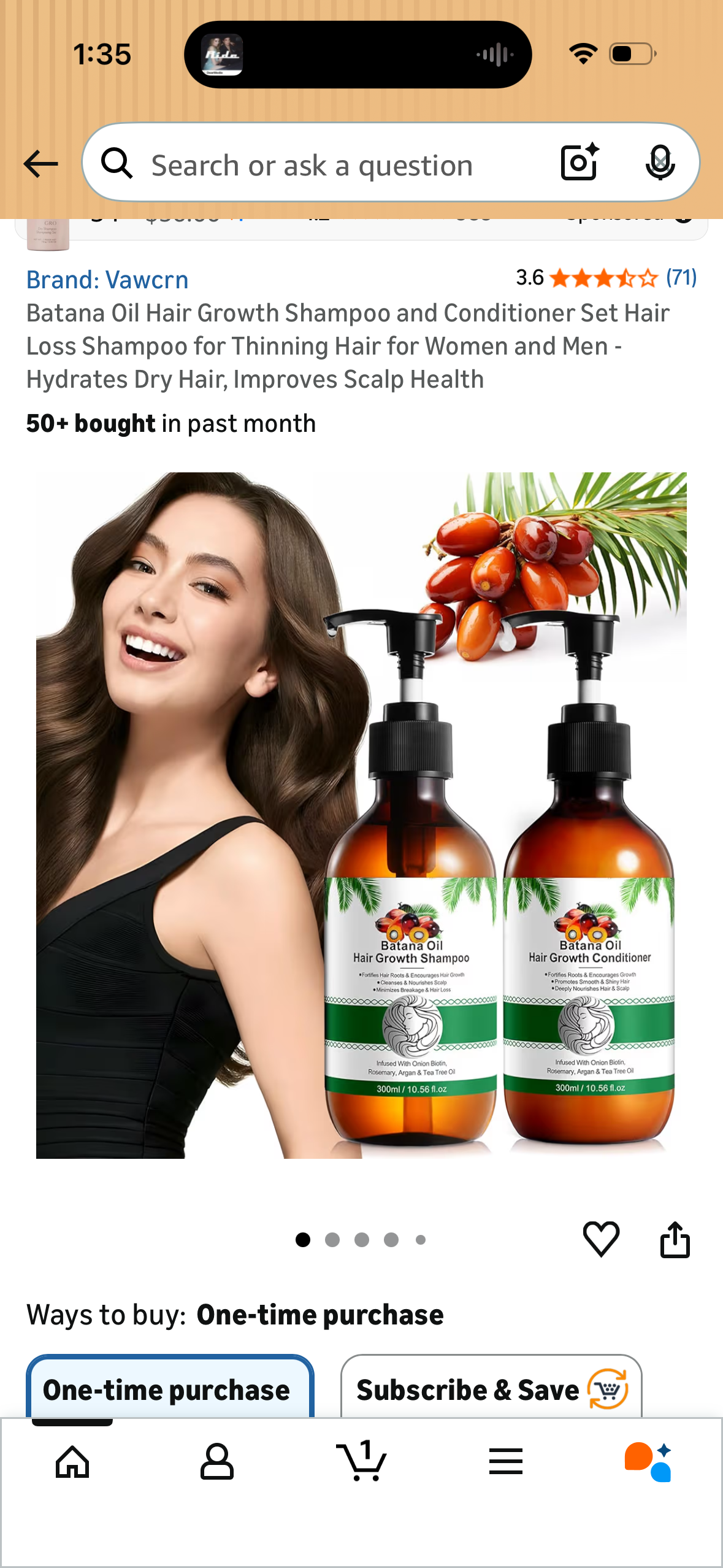 Batana Oil Hair Growth Shampoo and Conditioner Set Hair Loss Shampoo for Thinning Hair for Women and Men - Hydrates Dry Hair, Improves Scalp Health