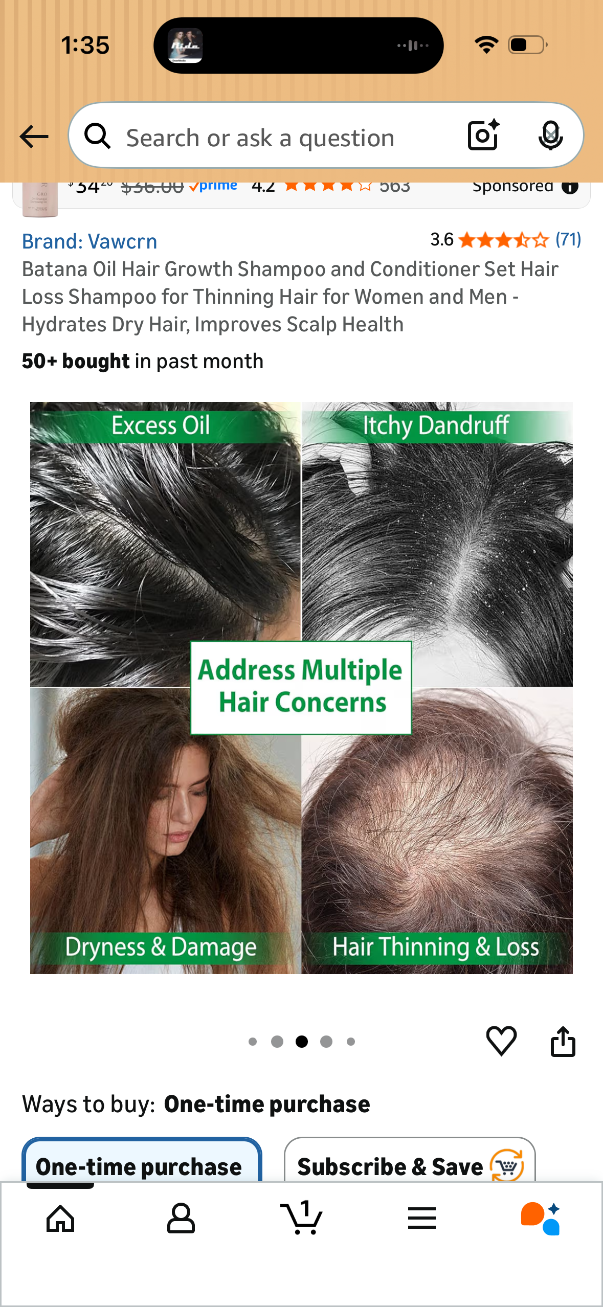 Batana Oil Hair Growth Shampoo and Conditioner Set Hair Loss Shampoo for Thinning Hair for Women and Men - Hydrates Dry Hair, Improves Scalp Health
