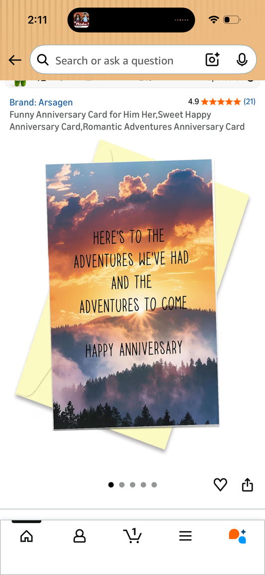 Funny Anniversary Card for Him Her,Sweet Happy Anniversary Card,Romantic Adventures Anniversary Card