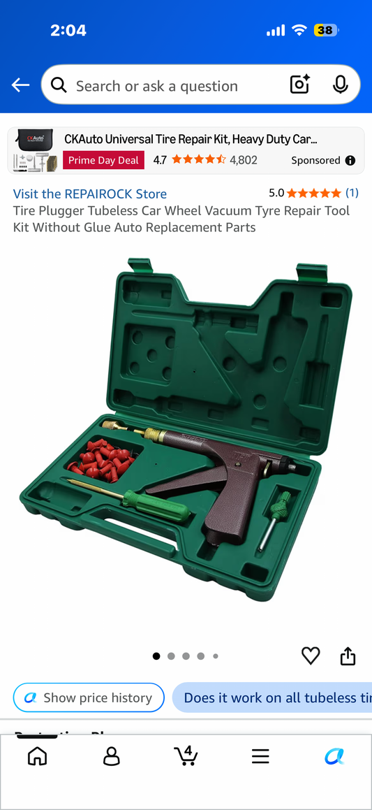 Tire Plugger Tubeless Car Wheel Vacuum Tyre Repair Tool Kit Without Glue Auto Replacement Parts