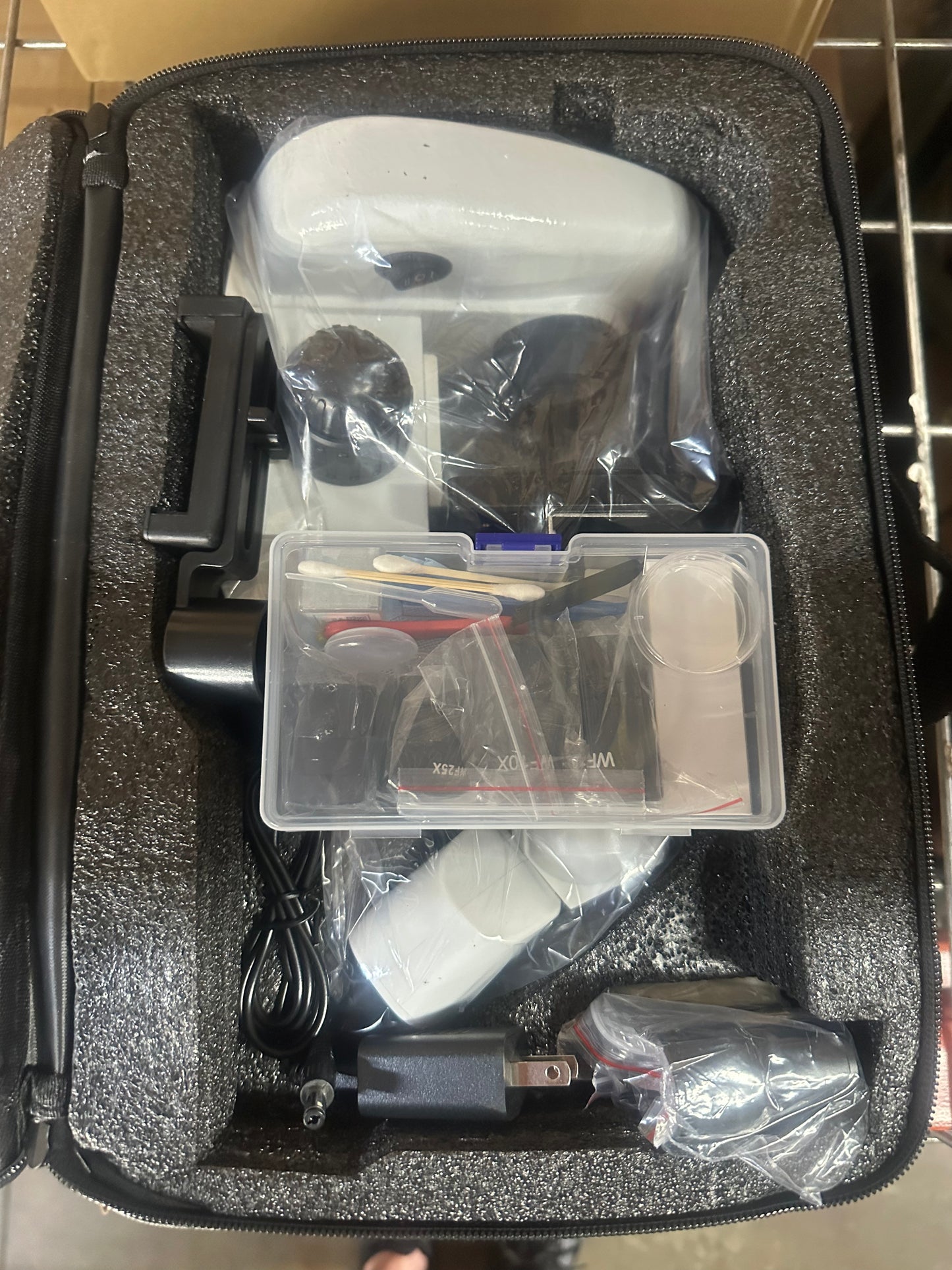 Binocular Microscope with WF10x/25x Eyepieces, 40X-2000X Magnification, Up/Down LED,with a Experiment Kit & Phone Adapter, Suitable for Labs, Schools, and Home Education