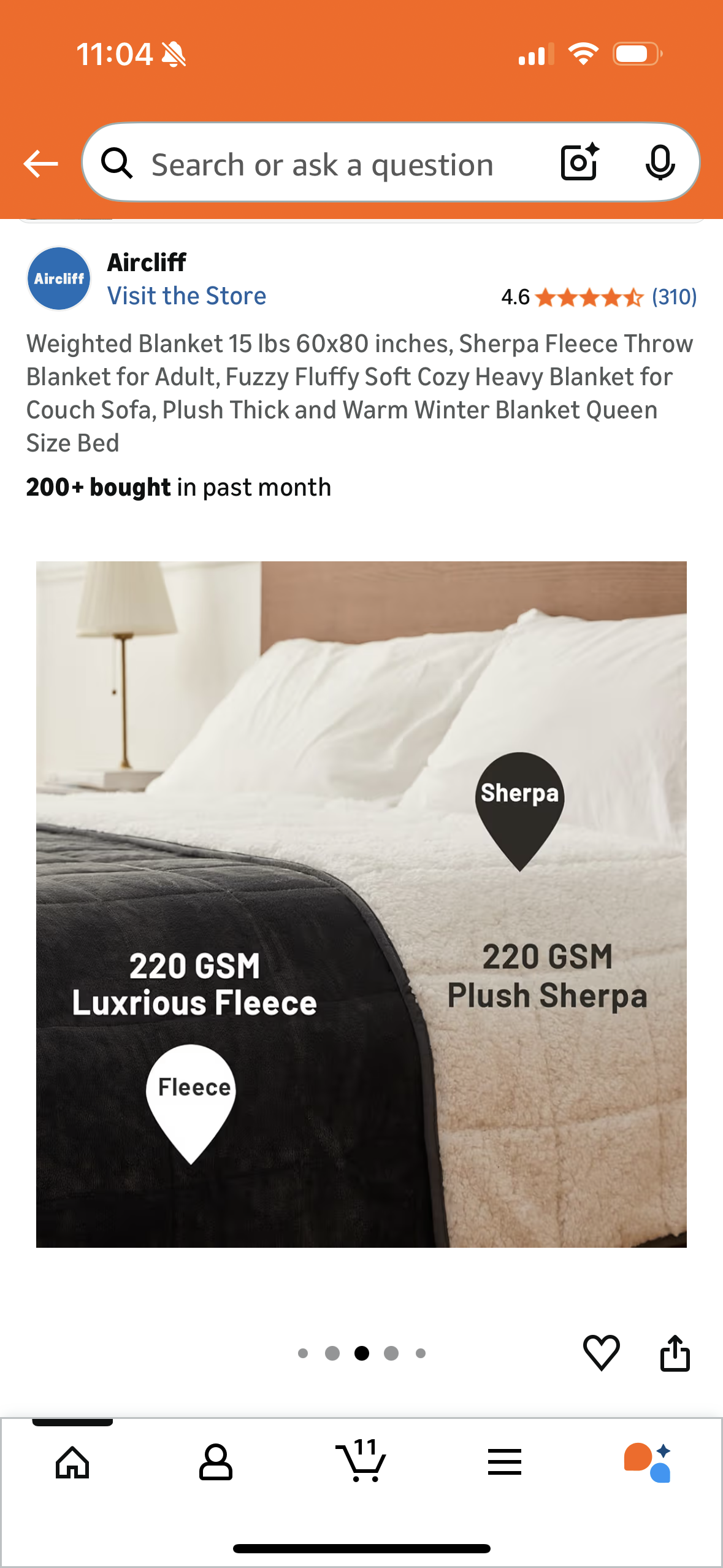 Weighted Blanket 15 lbs 60x80 inches, Sherpa Fleece Throw Blanket for Adult, Fuzzy Fluffy Soft Cozy Heavy Blanket for Couch Sofa, Plush Thick and Warm Winter Blanket Queen Size Bed