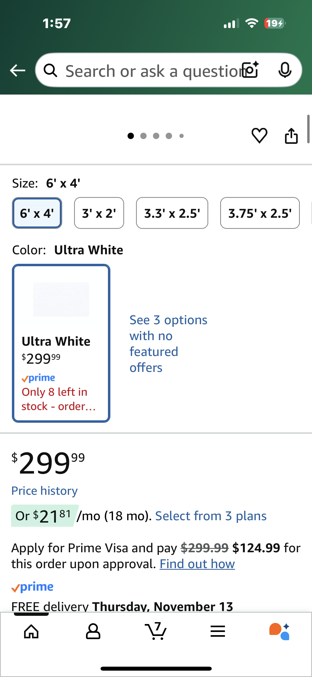 Audio-Visual Direct Magnetic Ultra White Glass Dry-Erase Board Set - 6' x 4' - Includes Magnets, Hardware & Marker Tray (O455)