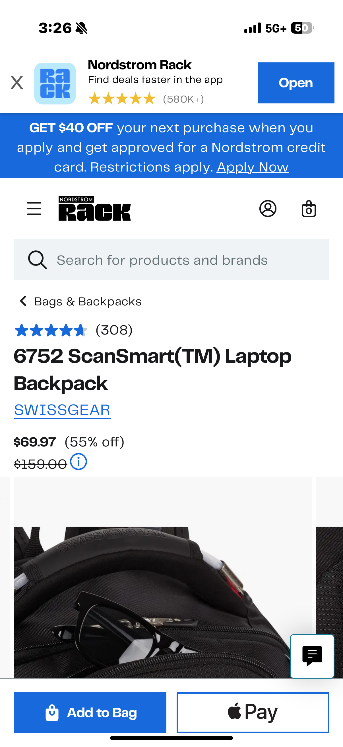 Swiss Gear 6752 ScanSmart(TM) Laptop Backpack