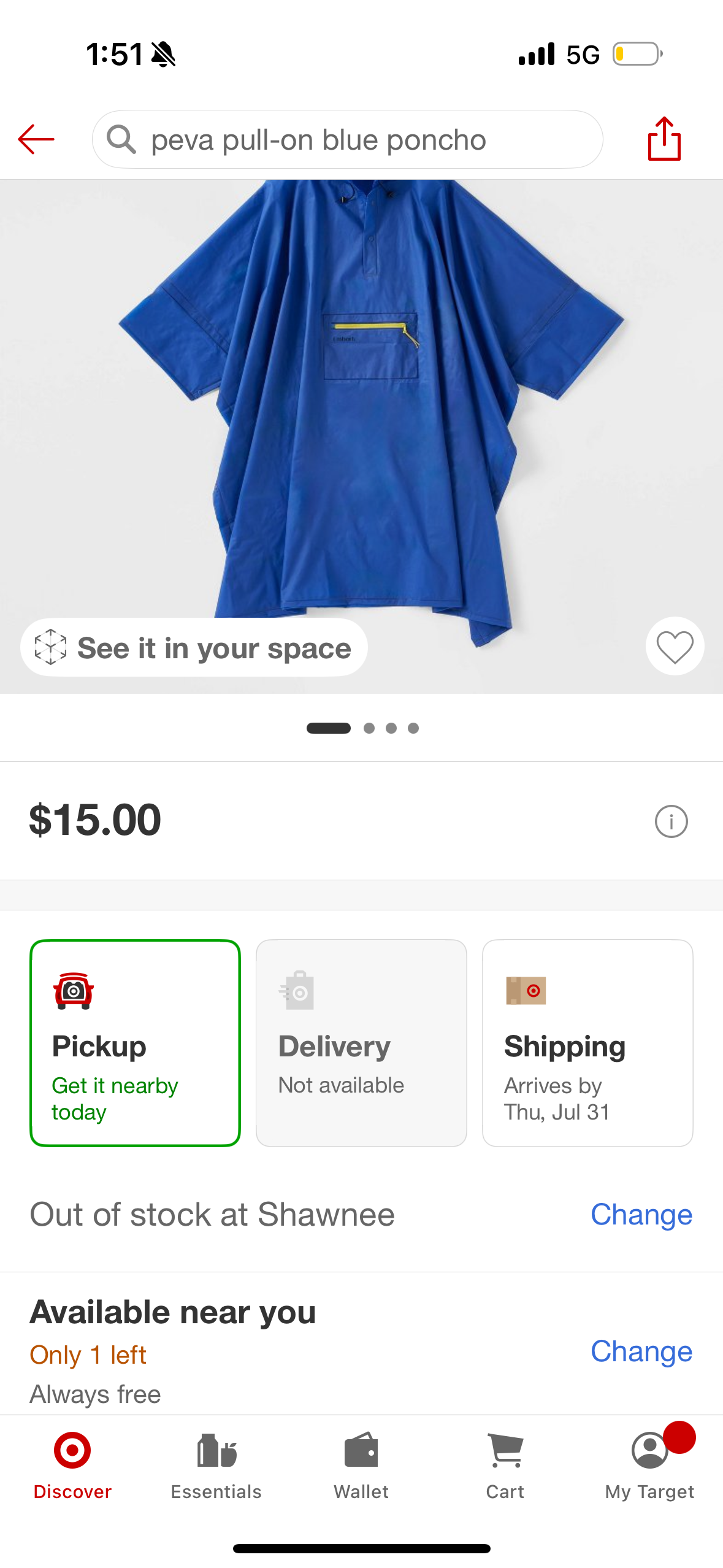 Pull-On Blue Poncho - Embark™